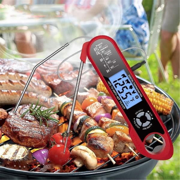 IC Vikbar Vattentät Kötttermometer Dubbelsond Grill