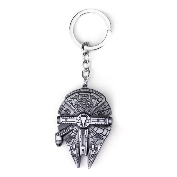 Star Wars Millennium Falcon Nyckelring i Tennsilver, Stor IC