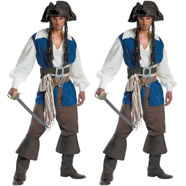 Rogue Pirate Costume miehille, Halloween Cosplay Party Pirate Outfit Men M