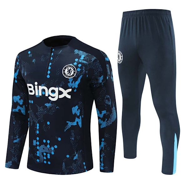 2425 Chelsea Uusi Jalkapallopaita Pitkähihainen Harjoitussetti Aikuisten ja Lasten Royal Blue/Camouflage Royal blue/camouflage Royal blue/camouflage XL