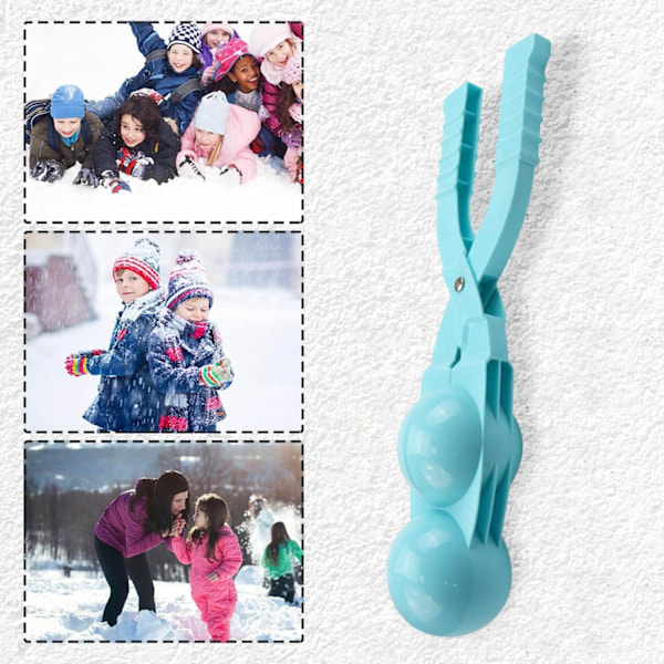 3-pack Snöbollsskyffel Gör 2 Snöbollar Samtidigt Snöbollsskyffel Klämleksak för Barn Vuxna Vinter Utomhus Snöbollskrig