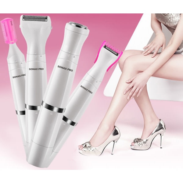IC Epilator til kvinder, epilator til ansigt, trimmer til intimt område, 4in1 Hvid