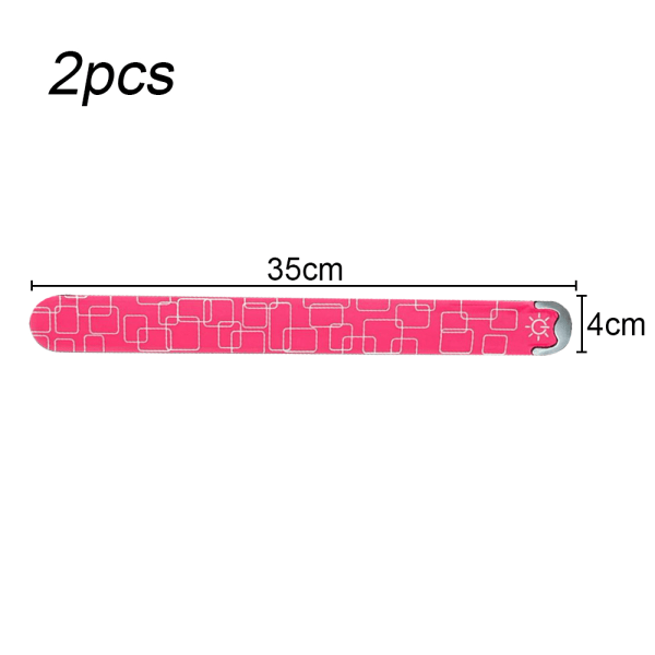 IG LED-armband för löpning (2-pack), USB-uppladdningsbart reflekterande rosa