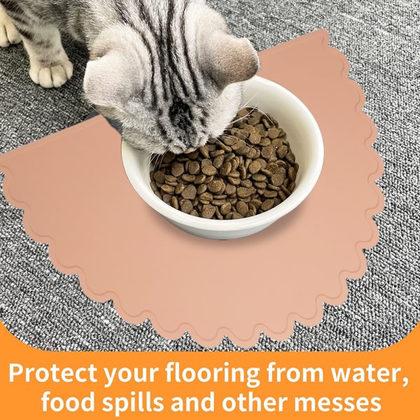IG Silikonmatta för husdjursfoder Hund Katt bordstablett matta, halkskydd