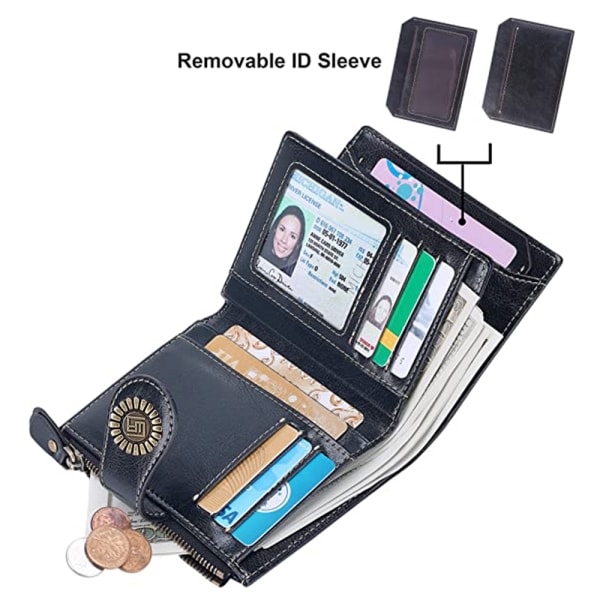 IC RFID støttebeskyttelsesborste, multifunksjonskort med stor kapasitet svart