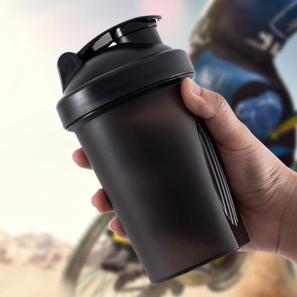 IC Perfekt som proteinpulverblandare, 400ml shakerkopp, svart