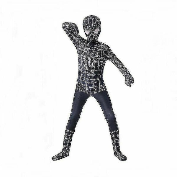 Spiderman kostym för barn 9-10 Years Black Spiderman