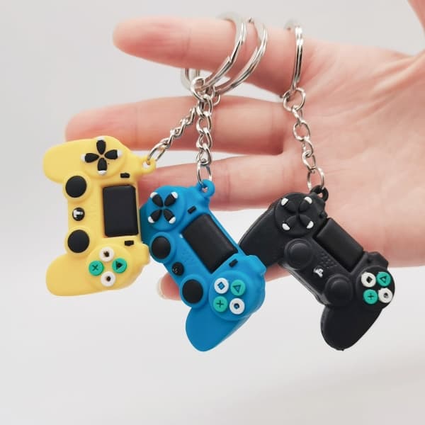 Gamepad-nøgleringe 6 stk Gamepad-nøgleringe Forskellige modeller Silikon IC
