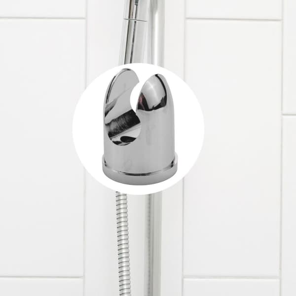 Vægmonteret brusehovedholder, fast brusehoveddiameter 24 mm