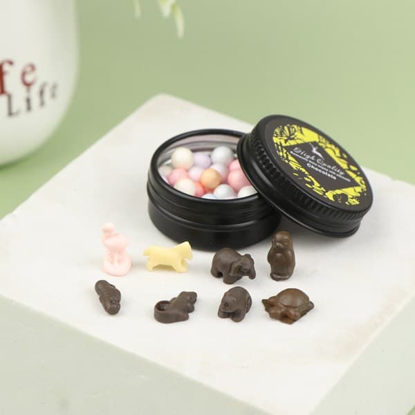 IC 1/12 skala Dukkehus Miniature Dyre chokolade Snacks Box sæt A3
