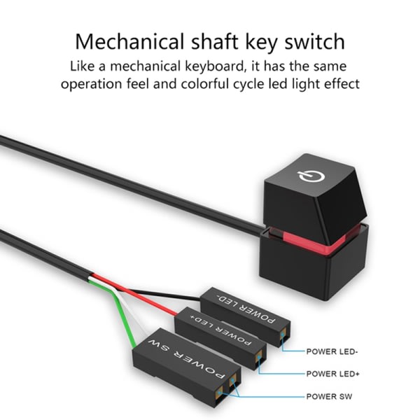 2 m Färgglada LED-lamppu Dator Desktop Switch PC Extern Star Monivärinen