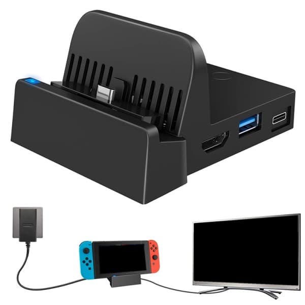 Dockingstation til Switch Opladningsdock 4K HDMI TV Adapter 48*36*21mm