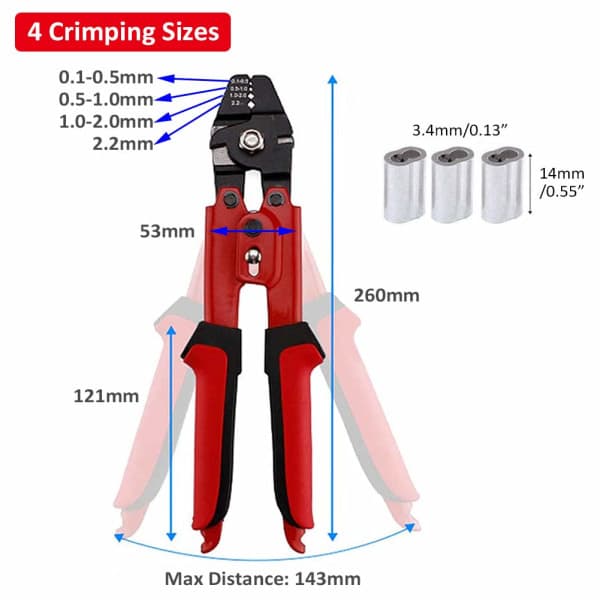 IC Wire Crimping Tool Hånd Crimptång 0,1 mm-2,2 mm Fiske