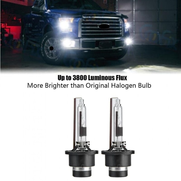 2 stk. D2R 6000K 35W Xenonlampe for bil, erstatningspærer for frontlykter, DEBUNS