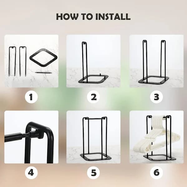 Portable Hanger Organizer Rack Wardrobe Hanger Storage Stacker Holder Laundry