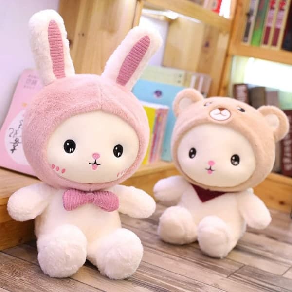 IC Bunny Plysch Fylld Djurkudde (Rosa, 40 cm)