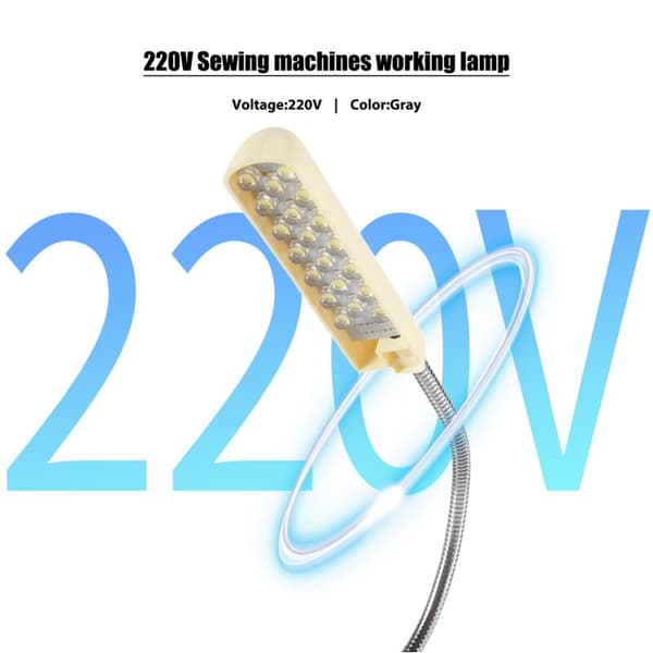 Symaskine Arbejdslampe 20 LED 220V Magnetisk Type