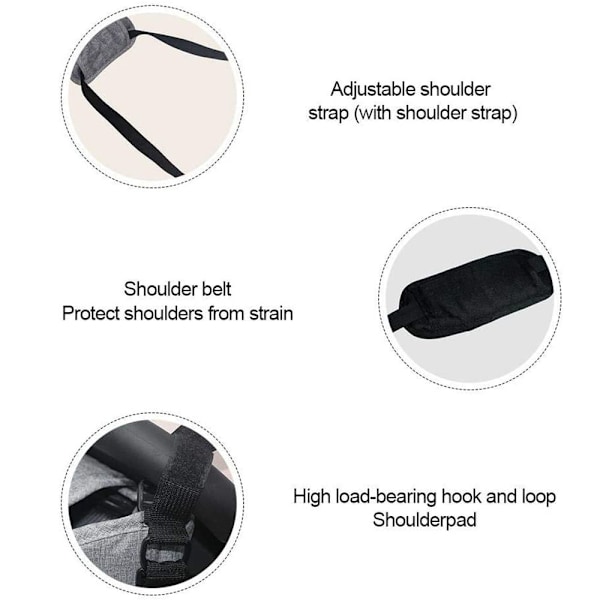 Vagnhängande Väska Vagn Baby Organiser Mammaväska Black