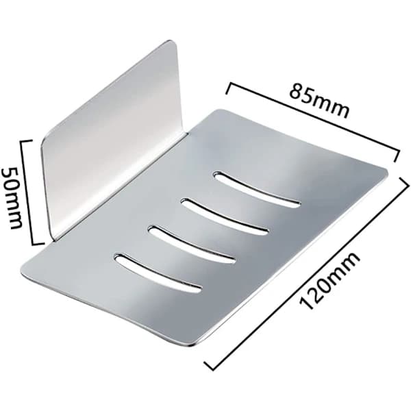 SUS 304 Stainless Steel Soap Dish, Free Punching, Chrome Plated Surface, Modern Bathroom Soap Holder