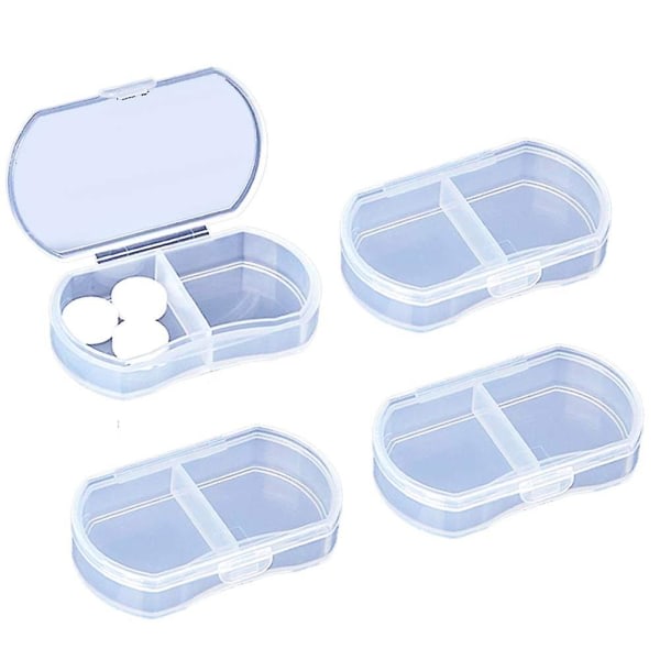 IC 4 st medicinhållare, Pill- case Organizer -ficka Liten Pill-hållare, Dagliga Am & Pm-behållare, idealisk för medicinering