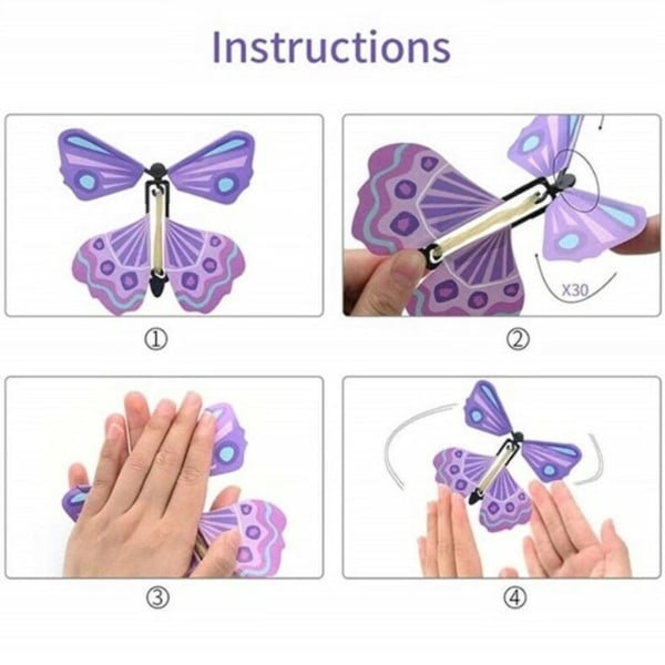 10x Magic Butterfly - Magisk Flyvende Sommerfugl Legetøjs Trick