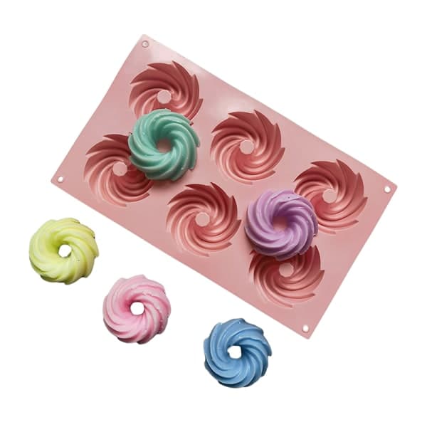 IC 6-hulls spiralmousseform. Silikon bakeform