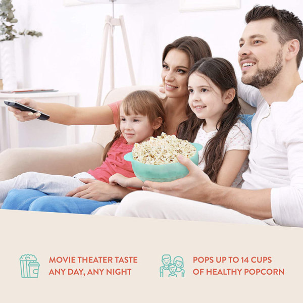 IC Popcorn Mikrovågsugn Silikon Vikbar DIY Popcorn Bucket Bowl Mak Mørkeblå