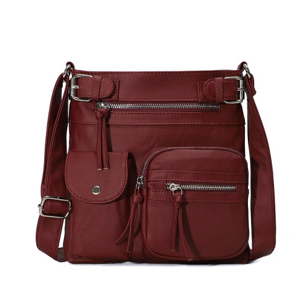 IC Handväska Damaxelväska Multifunktionell deep red