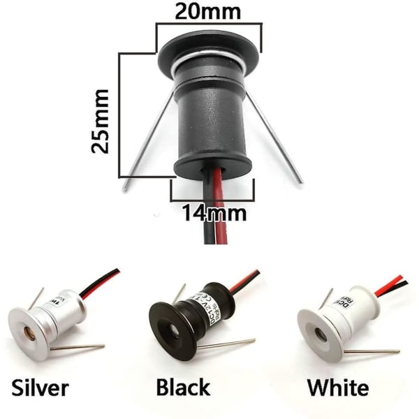 IC 9 stk Mini LED Spotlight indbygget loftlampe til køkken trappe