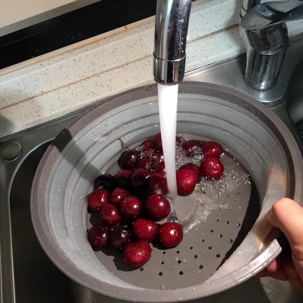 Microwave Safe - Food Warmer - Microwave Safe - Splash Guard - with - Ventilation Opening - Can be Used - as - Vegetable - Fruit Strainer