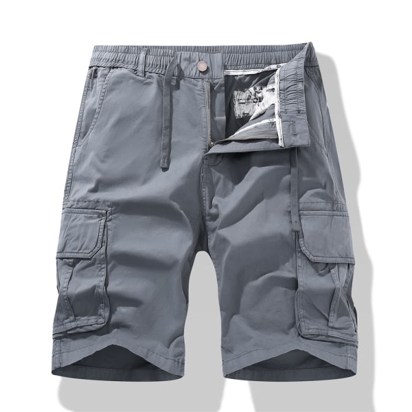 IC Shorts Herre Cargo Shorts Herre Plus Size Elastisk Midje Dragsko Cargo Korte Bukser Lett Glidelås Multi