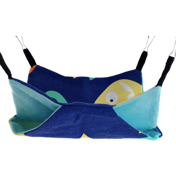 IC Husdjurshängmattor Hängmatta Hängmatta Dubbellager Canvas Hängmatta Hamster Chinchilla Ferret Hammock, HavsVärlden, 34cmx34cm