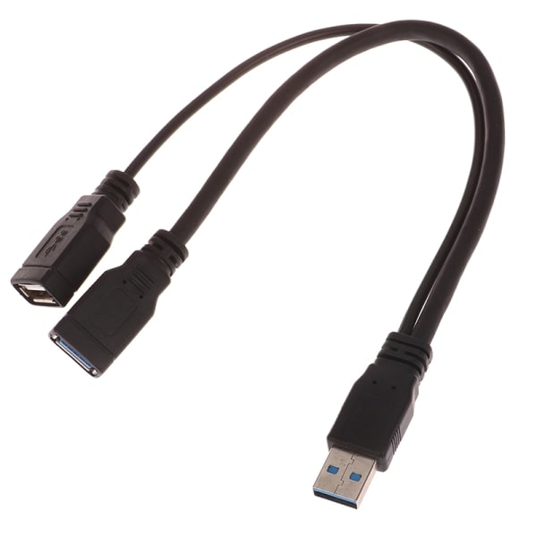 IC Ny USB 3.0 A 1 Han til 2 Porte Data Hub Power Ex