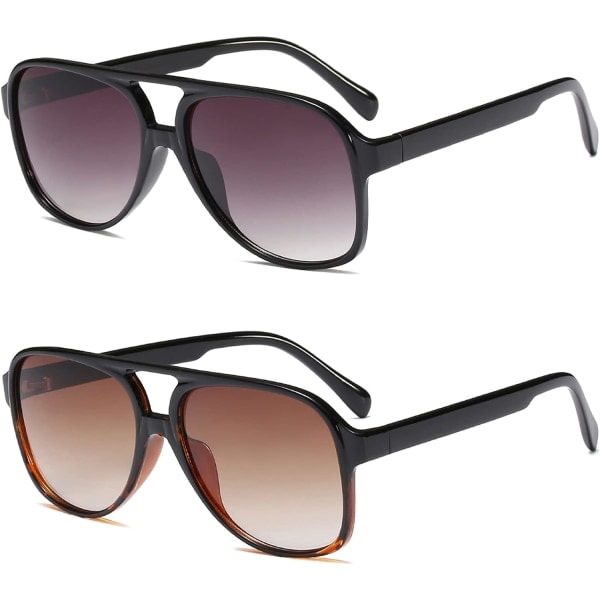 IC Klassinen Vintage Aviator-aurinkolasit naisille ja miehille, suuret kehykset, retro 70-luvun aurinkolasit