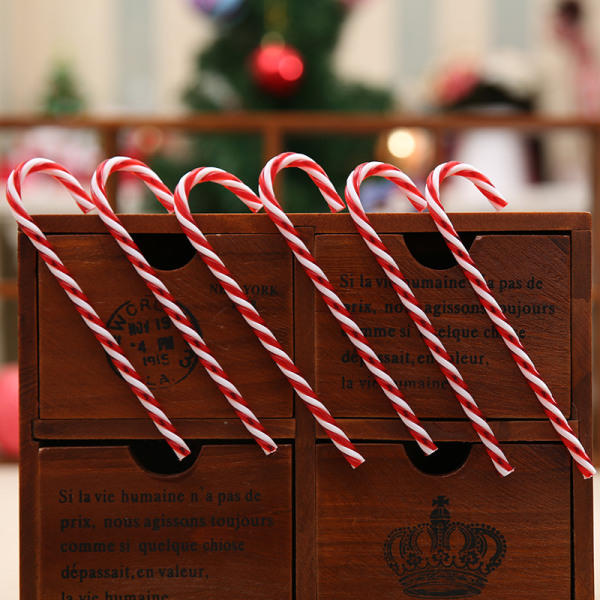 60 stk. Jul Plast Godis Cane Christmas Twisted Candy Ca IC