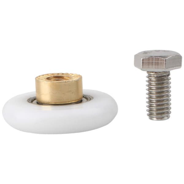 Sett med 4 erstatningsruller for skyvedusjdører, diameter 19 mm, fra DEBUNS