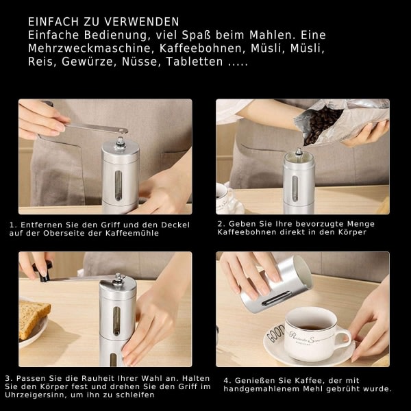 IC NOE Manuell kaffekvarn, keramisk kvarn