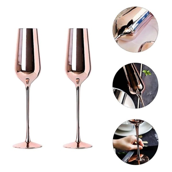 2 st Glas Vinglas Champagneglas Stående kopp Drickskoppar Hushållsmuggar för Fest Hemmafest