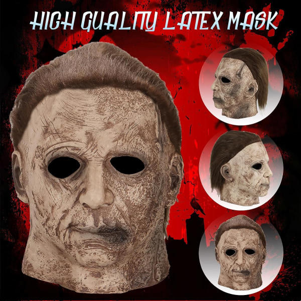 IC Noufun Michael Myers Maske til voksne, Halloween Maske Micheal Myers Ansigt - Halloween 2020 Ends-2022