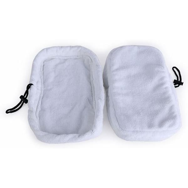 5 stk. Universal Vaskbare Mikrofiber Dampmoppe Udskiftningspuder, 27 x 16 cm (Hvid)