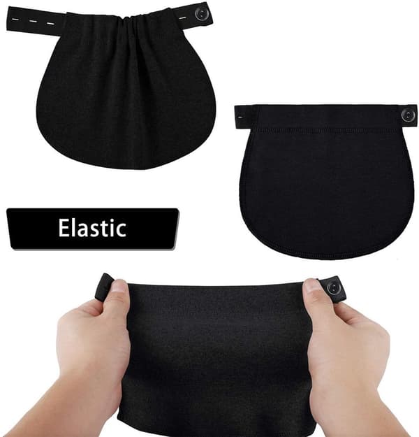 4-delt - taljeforlænger - elastisk - jeans talje - Elastisk - mammabælteforlænger - knapforlænger - Egnet - jeans