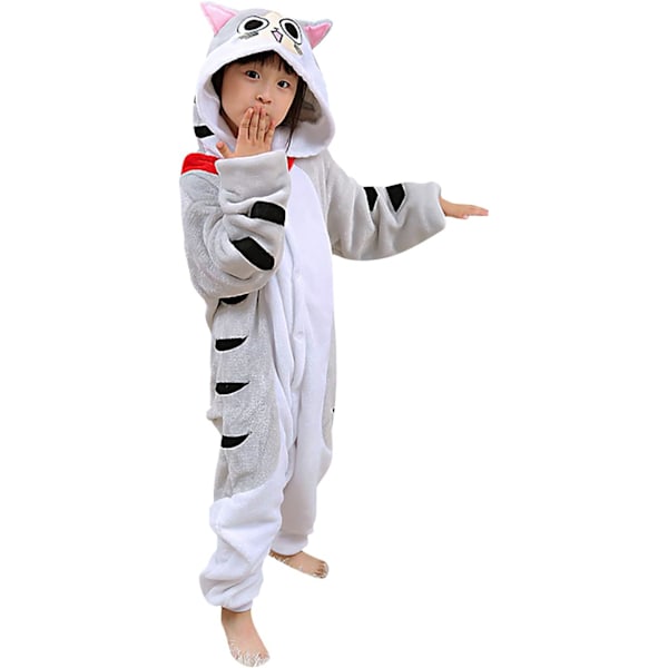 Børne/Unisex Fancy Dress Dyrekostume Onesie Pyjamas Jumpsuit Cosplay Kigurumi Jul Halloween Fancy Dress Cat 120