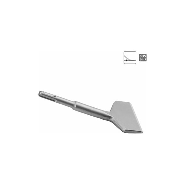 SDS Plus Fladmejsel 165mm x 75mm Vinklet Mejsel Professionel Mejsel Bred Mejsel til brug i keramiske gulvfliser, af DEBUNS