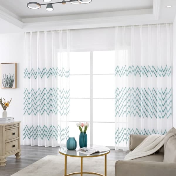 IC Gardiner Transparent Vardagsrums Gardinbroderi