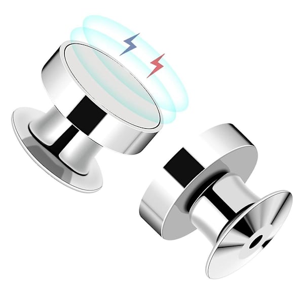 10 stk. magnetiske pin-backs til emaljepins, sølvfarvede låsepin-clips, fantastisk gave til pinsamlere