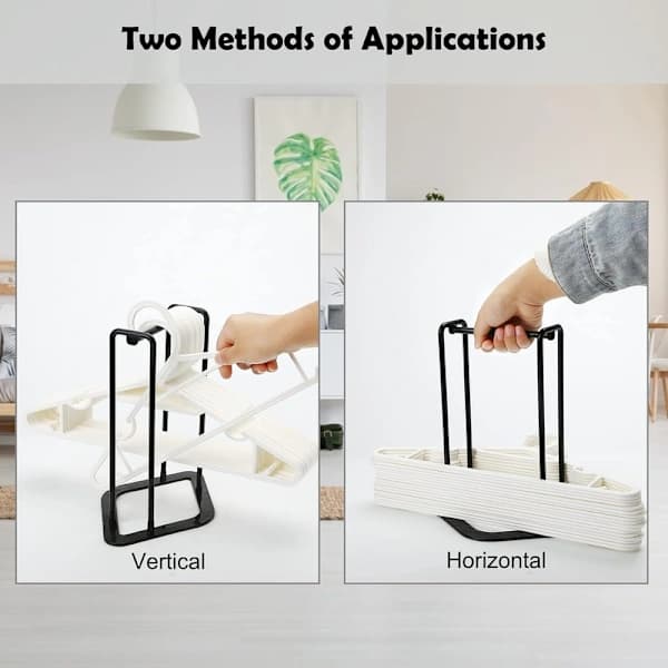 Portable Hanger Organizer Rack Wardrobe Hanger Storage Stacker Holder Laundry