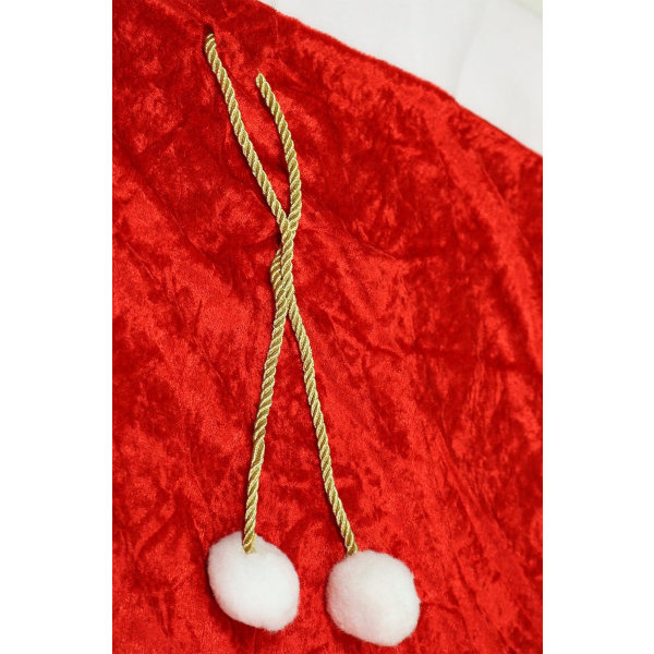 IC com-four® Elegant XXL Julsäck i Sammet med Guld 1 Styck