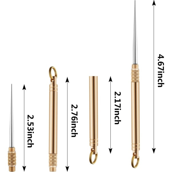 IC 3-pack Bärbar Titan Tandpetare Ficktandpetare Metall