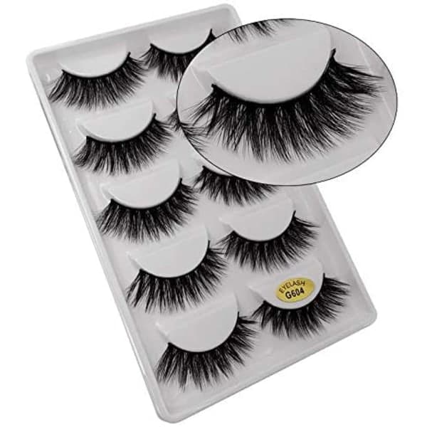 IC 5-par løsvipper - 3D faux mink svart G604