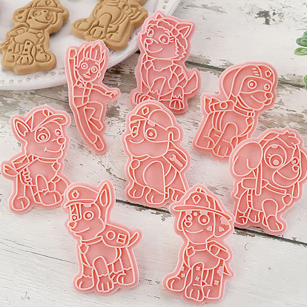 IC PAW Patrol Kjeksformer Sett Plast Ting Mold Cookie Pastry Mol